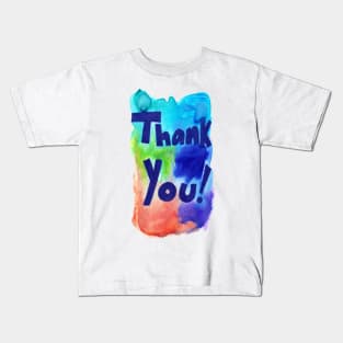 Thank You Watercolor Kids T-Shirt